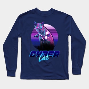 Cybercat Pet Cyborg cat cyberstyle 2077  Video game Long Sleeve T-Shirt